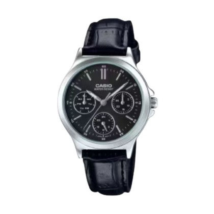 Casio General LTP-V300L-1A Black Leather Band Women Watch